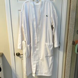 Lacoste White Bathrobe Unisex OS